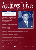 Archives juives, no 38, v. 01